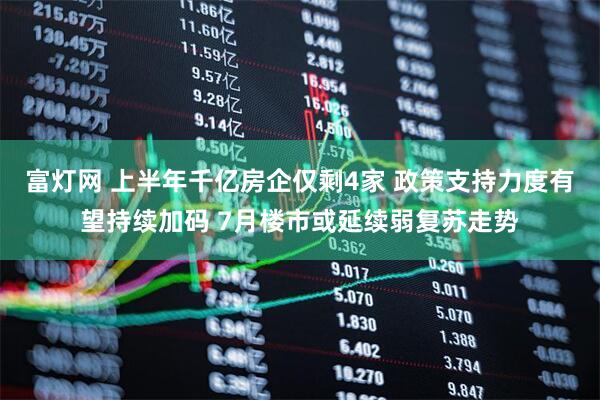 富灯网 上半年千亿房企仅剩4家 政策支持力度有望持续加码 7月楼市或延续弱复苏走势